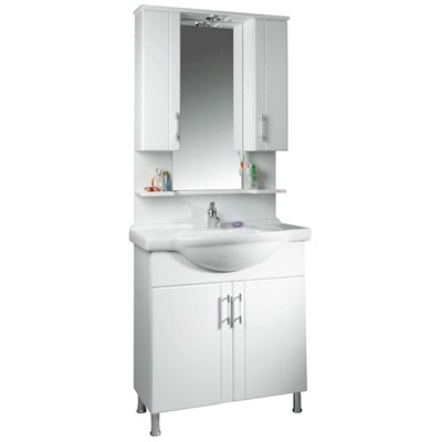 80 LİK DÜZ BEYAZ BANYO DOLABI 